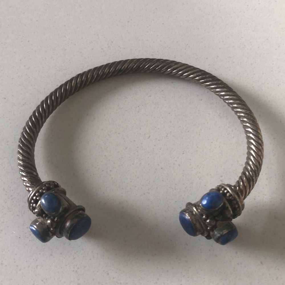 BEAUTIFUL Blue Adjustable Cuff Bracelet From India